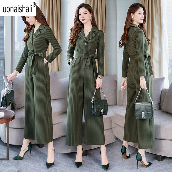 women new fashion fitness jumpsuit long sleeve notched striped button casual wide bodysuit ladies vintage romper long jumpsuit, Black;white
women new fashion fitness jumpsuit long sleeve notched striped button casual wide bodysuit ladies vintage romper long jumpsuit, Black;white