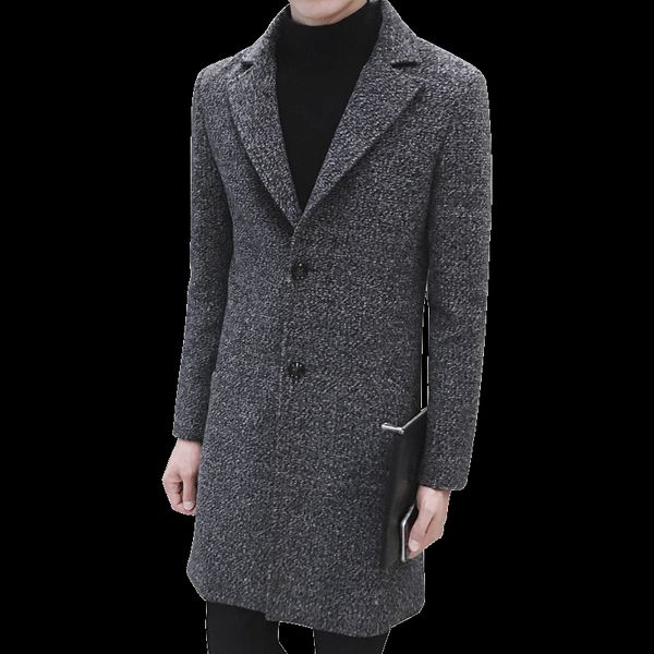 loldeal mens wool trench coat knee length overcoat trench coat slim fit notched collar overcoat, Black
loldeal mens wool trench coat knee length overcoat trench coat slim fit notched collar overcoat, Black