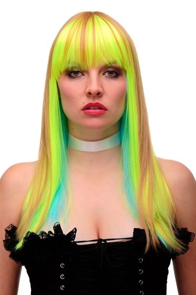 wig cosplay light blue neon green blonde disco glam fringe long 55cm gfw2201, Black;brown
wig cosplay light blue neon green blonde disco glam fringe long 55cm gfw2201, Black;brown