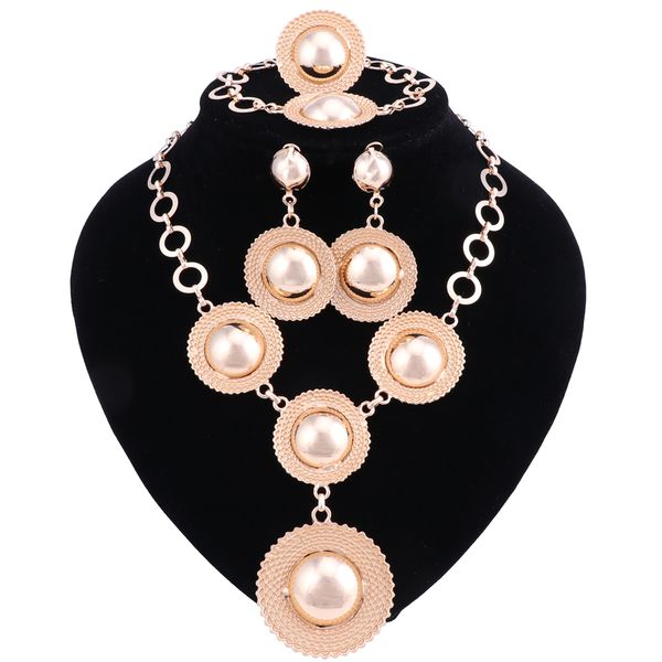 new gold-color nigerian wedding jewelry set bridal dubai dress accessories necklace sets african beads jewelry set, Black
new gold-color nigerian wedding jewelry set bridal dubai dress accessories necklace sets african beads jewelry set, Black