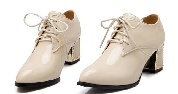 send 2016 autumn new style high heel single shoes coarse heel pointed end women's shoes, Black
send 2016 autumn new style high heel single shoes coarse heel pointed end women's shoes, Black
