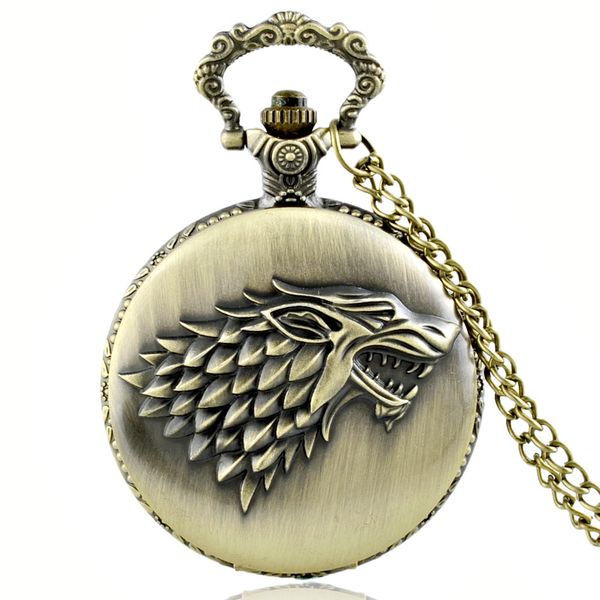 vintage bronze -house stark w quartz pocket watch retro men women wolf pendant necklace jewelry gifts, Slivery;golden
vintage bronze -house stark w quartz pocket watch retro men women wolf pendant necklace jewelry gifts, Slivery;golden