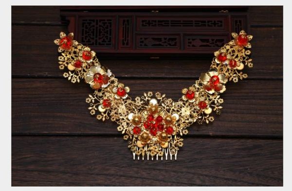 2019 ancient costume bridal crown ornaments classic frisbee comb combing set dragon and phoenix gown hair accessories, Slivery;golden
2019 ancient costume bridal crown ornaments classic frisbee comb combing set dragon and phoenix gown hair accessories, Slivery;golden