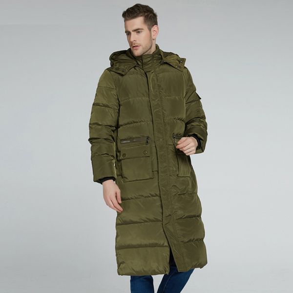 2018 new winter men's down jacket casual long solid duck down coat thicken warm hooded windproof outwear -30c co096, Black
2018 new winter men's down jacket casual long solid duck down coat thicken warm hooded windproof outwear -30c co096, Black