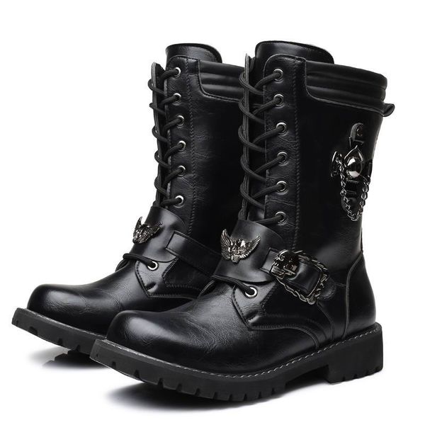new designer men black fashion boot lace up skull charm martin boot leisure work safety motorcycle boot man shoes mid half zapatos 37-45
new designer men black fashion boot lace up skull charm martin boot leisure work safety motorcycle boot man shoes mid half zapatos 37-45