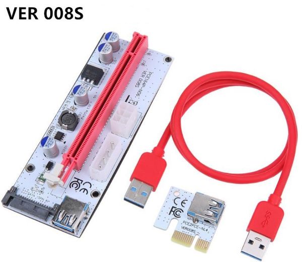 ver 008s ver008s molex 4pin sata 6pin 15pin pcie pci-e pci express riser card with led 1x to 16x usb 3.0 extender btc miner llfa
ver 008s ver008s molex 4pin sata 6pin 15pin pcie pci-e pci express riser card with led 1x to 16x usb 3.0 extender btc miner llfa