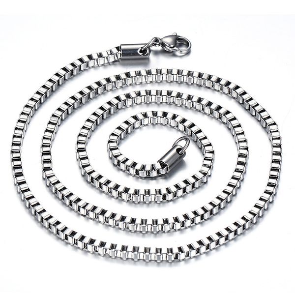 316l stainless steel box chains necklace titanium steel jewelry jewelry accessories mens women necklace, Silver
316l stainless steel box chains necklace titanium steel jewelry jewelry accessories mens women necklace, Silver