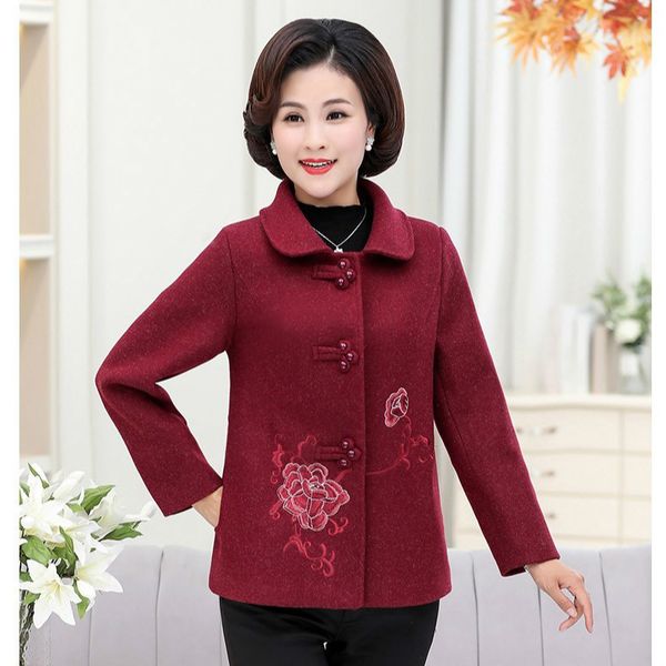2018 autumn winter new cashmere coat women floral embroidery long sleeve wool outwear slim female overcoat plus size 4xl, Black
2018 autumn winter new cashmere coat women floral embroidery long sleeve wool outwear slim female overcoat plus size 4xl, Black