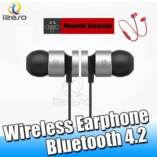 4.2 Bluetooth Headphones Wireless Earphones Sport Magnetic Earbuds In Ear Hifi Headset Universal Earphone with Retail Box
4.2 Bluetooth Headphones Wireless Earphones Sport Magnetic Earbuds In Ear Hifi Headset Universal Earphone with Retail Box