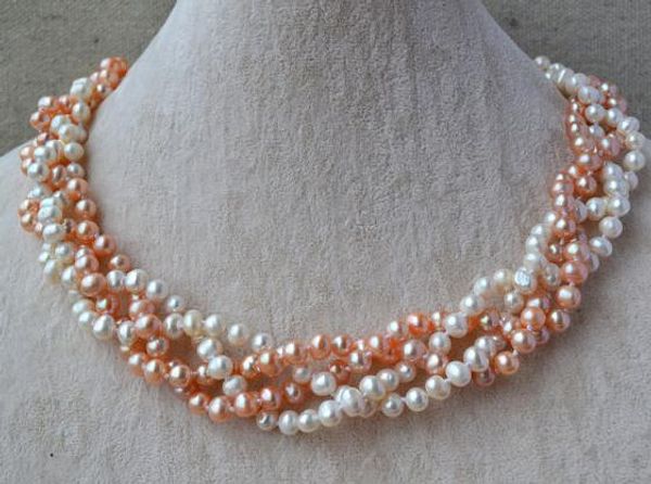 new arriver pearl jewellery,mixed color 18inches 4rows 6-7mm white pink natural freshwater pearl necklace,wedding party gift, Black
new arriver pearl jewellery,mixed color 18inches 4rows 6-7mm white pink natural freshwater pearl necklace,wedding party gift, Black