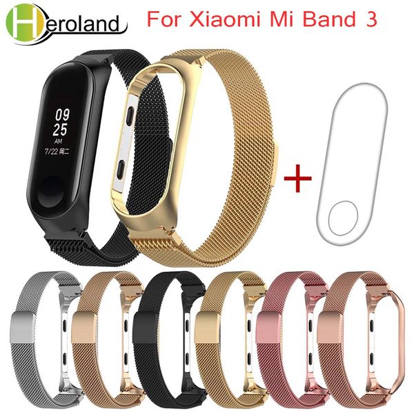milanese loop stainless wrist strap for mi band 3 wristbands miband 3 smart bracelet watch band belt accessories +film, Black;brown
milanese loop stainless wrist strap for mi band 3 wristbands miband 3 smart bracelet watch band belt accessories +film, Black;brown