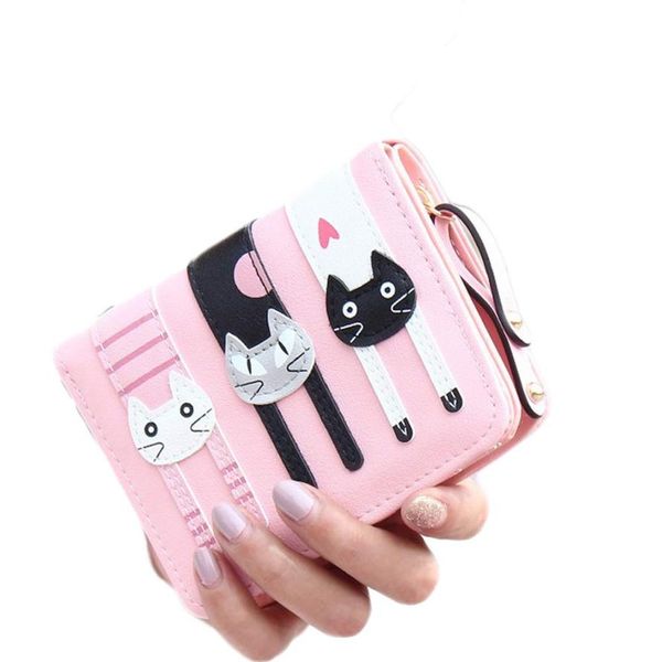 factory women girls cute short standard wallets pu leather cartoon cats purse female ladies small pouch zipper coin purse wallet, Red;black
factory women girls cute short standard wallets pu leather cartoon cats purse female ladies small pouch zipper coin purse wallet, Red;black