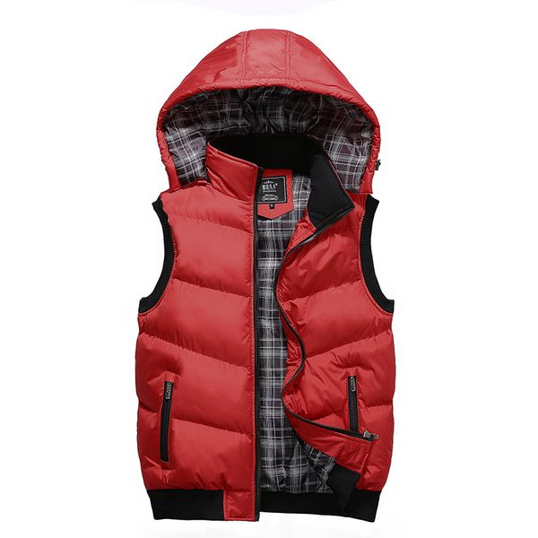 fashion sleeveless jacket men thickening cotton vest hat hooded warm vest winter waistcoat men casual windbreaker, Black;white
fashion sleeveless jacket men thickening cotton vest hat hooded warm vest winter waistcoat men casual windbreaker, Black;white