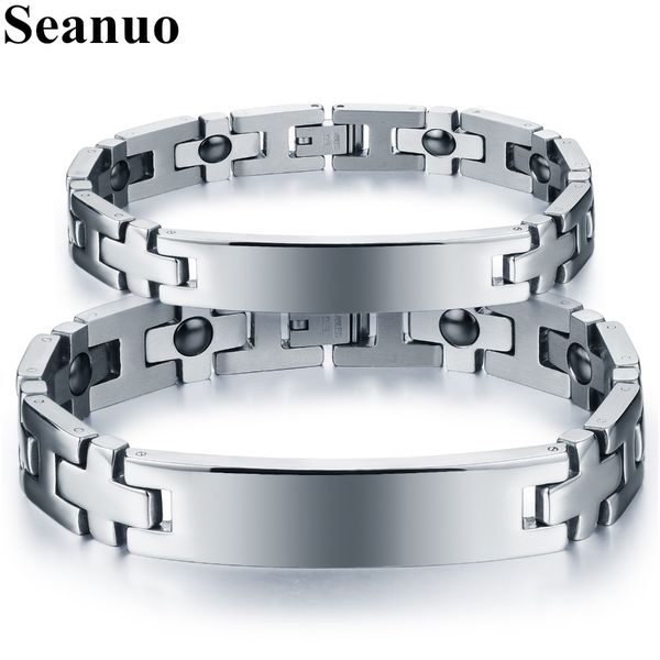 seanuo healthy stainless steel bracelet fashion couple magnetic bracelet ball cross design chain link health care punk bangles, Black
seanuo healthy stainless steel bracelet fashion couple magnetic bracelet ball cross design chain link health care punk bangles, Black