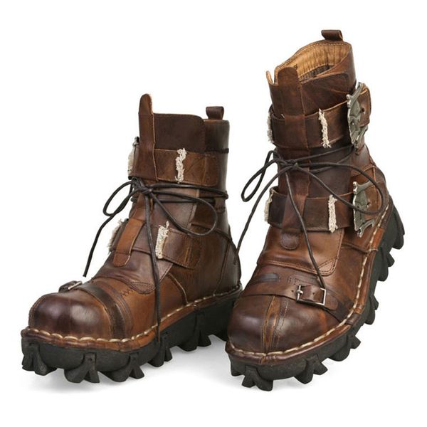 new retro cowhide genuine leather motorcycle boots gothic skull punk martin boots moto steampunk mid-calf shoes protective gear
new retro cowhide genuine leather motorcycle boots gothic skull punk martin boots moto steampunk mid-calf shoes protective gear