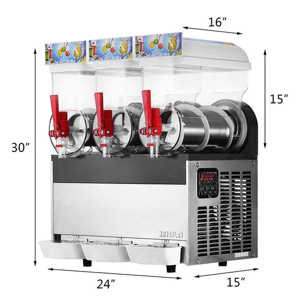 ent to door 3*15l tanks smoothie frozen drinks machine margarita cooling ice slush machine frozen slushie maker ice slush machine
ent to door 3*15l tanks smoothie frozen drinks machine margarita cooling ice slush machine frozen slushie maker ice slush machine