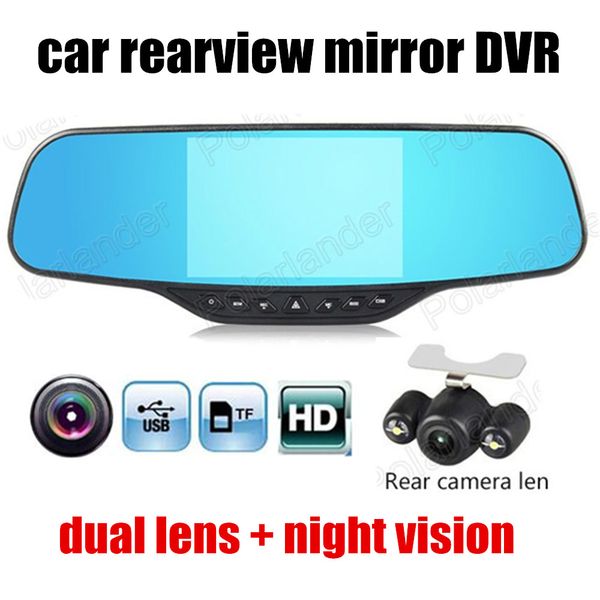4.3 inch rearview mirror dual lens car dvr camera video recorder with rear view camera motion detection night vision
4.3 inch rearview mirror dual lens car dvr camera video recorder with rear view camera motion detection night vision