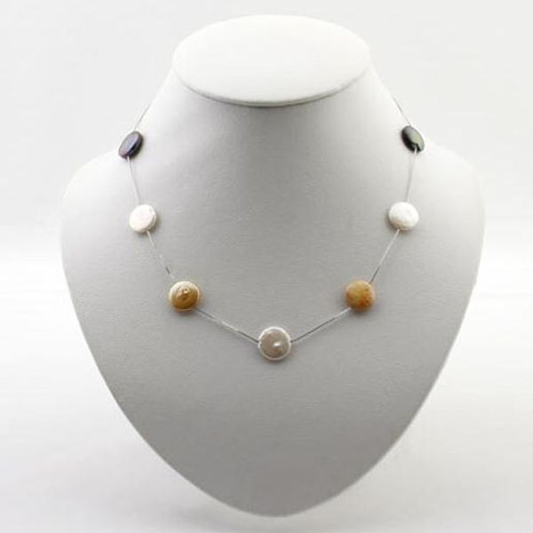 coin pearl jewellery silver necklace,white champagne black color coin freshwater pearl necklace,16inches fashion woman jewelry
coin pearl jewellery silver necklace,white champagne black color coin freshwater pearl necklace,16inches fashion woman jewelry