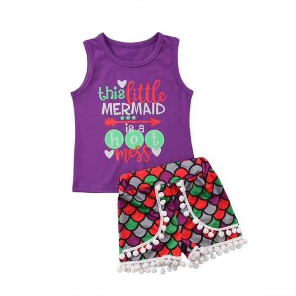 new fashion tassels kids baby girl clothing print mermaid t-shirt shorts clothes outfits summer 1-6y, White
new fashion tassels kids baby girl clothing print mermaid t-shirt shorts clothes outfits summer 1-6y, White
