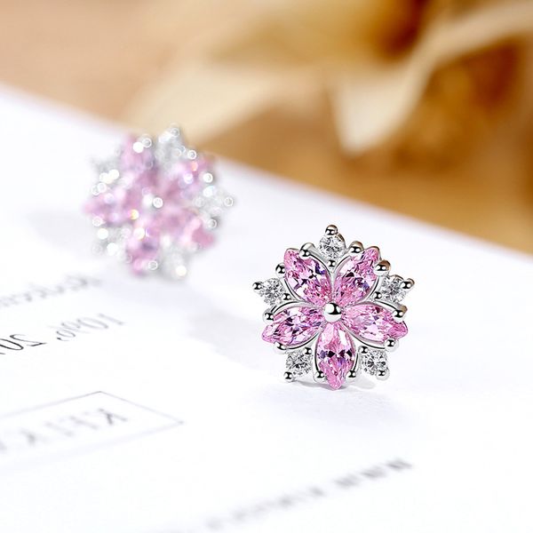 pink flower stud earrings for women ladies sweet personality sakura earrings with zircon elegant fashion women jewelry wholesale, Golden;silver
pink flower stud earrings for women ladies sweet personality sakura earrings with zircon elegant fashion women jewelry wholesale, Golden;silver