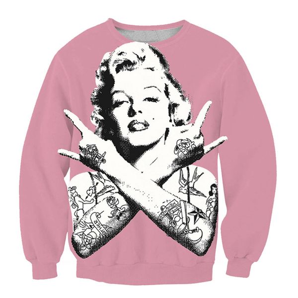 new fashion cool sweatshirt hoodies men women 3d print lady marilyn monroe style streetwear sleeve clothing b17, Black
new fashion cool sweatshirt hoodies men women 3d print lady marilyn monroe style streetwear sleeve clothing b17, Black