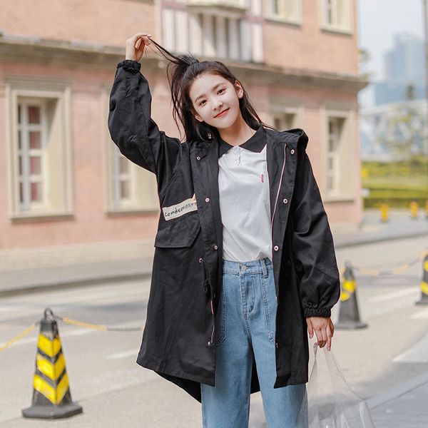 cute loose women trench coat spring 2018 hoodie full sleeve european windbreaker long hooded ladies overcoat, Tan;black
cute loose women trench coat spring 2018 hoodie full sleeve european windbreaker long hooded ladies overcoat, Tan;black