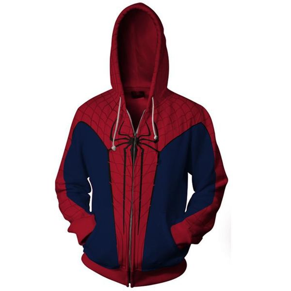 2018 mens womens hoodies fors spider man cos coat zip up jacket sweatshirts costumes plus size 5, Black
2018 mens womens hoodies fors spider man cos coat zip up jacket sweatshirts costumes plus size 5, Black