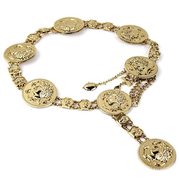 new designer gold coin metal chain link belts fashion women belt runway belt skinny metal waist chain links accessories, Black;brown
new designer gold coin metal chain link belts fashion women belt runway belt skinny metal waist chain links accessories, Black;brown