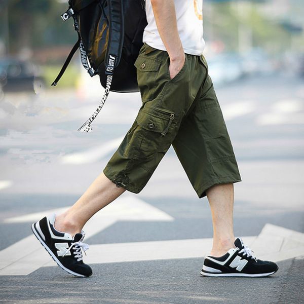 summer multi pocket loose cargo shorts men's baggy outdoor sports camping knee length tactical short trousers, White;black
summer multi pocket loose cargo shorts men's baggy outdoor sports camping knee length tactical short trousers, White;black