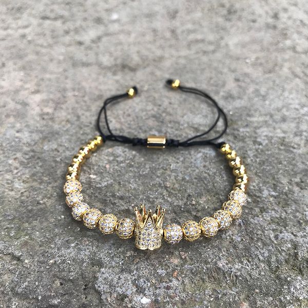 zircon bracelets men jewelry cubic micro pave cz crown charm & 4mm round beads braided macrame bracelet, Black
zircon bracelets men jewelry cubic micro pave cz crown charm & 4mm round beads braided macrame bracelet, Black