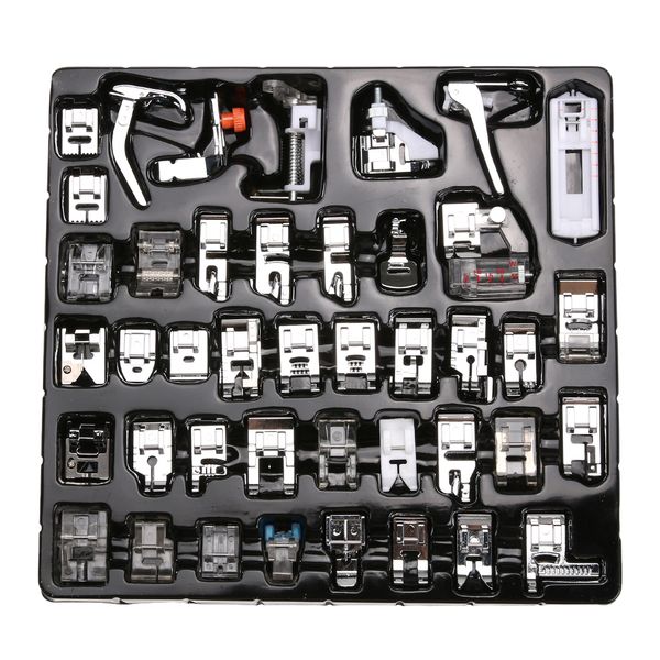 

42/48/52pcs home/domestic sewing machine feet presser sewing machine foot accessories&prop kits for brother singer janome, Black