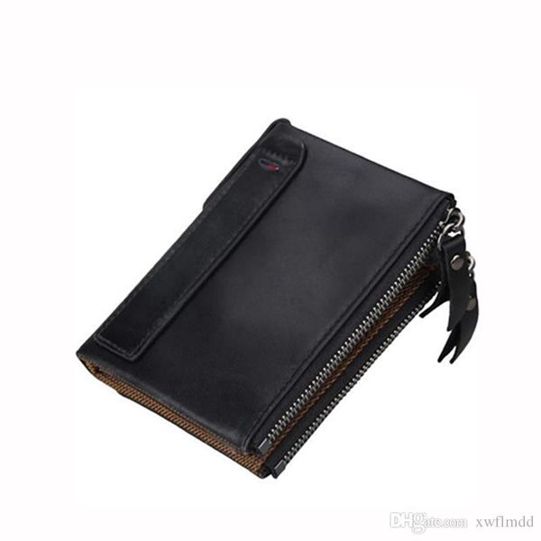 

New 2018 Luxury brands Blanc Mens Wallets Small Bifold Credit Card Genuine Leather Travel Purse High quality Wallet for Men Fashion Pocket