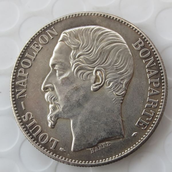 Французская монета 5 франков 1852A Серебряная копия монеты Луи Наполеон Бонапарт ла
Французская монета 5 франков 1852A Серебряная копия монеты Луи Наполеон Бонапарт ла