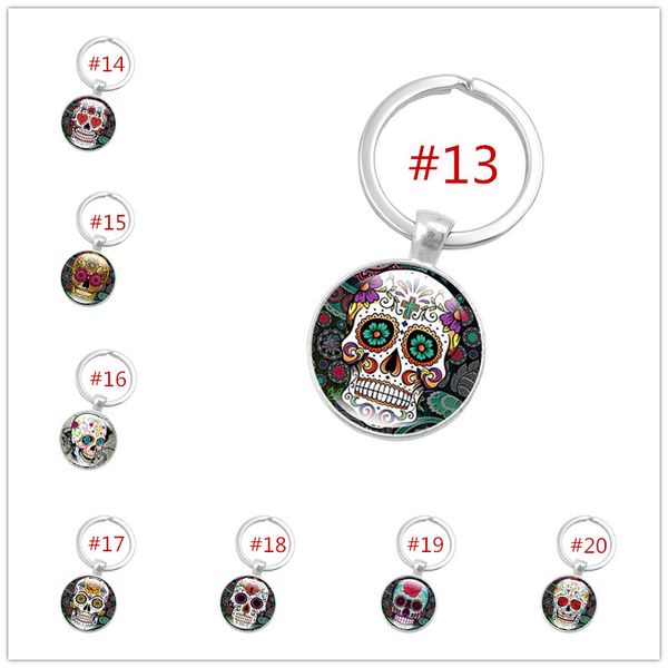 32 styles skull key chain punk style time gem cabochon pendant key ring individuality key rings, Slivery;golden
32 styles skull key chain punk style time gem cabochon pendant key ring individuality key rings, Slivery;golden