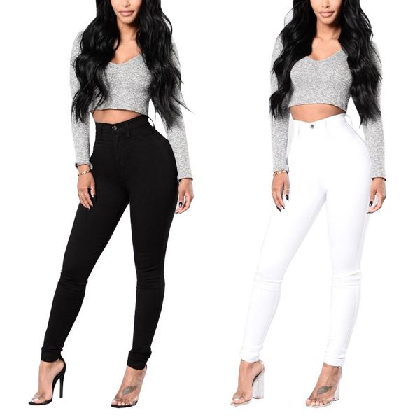 2018 new spring brand women jeans white casual pants slim stretch jeans pencil pants black denim trousers, Blue
2018 new spring brand women jeans white casual pants slim stretch jeans pencil pants black denim trousers, Blue