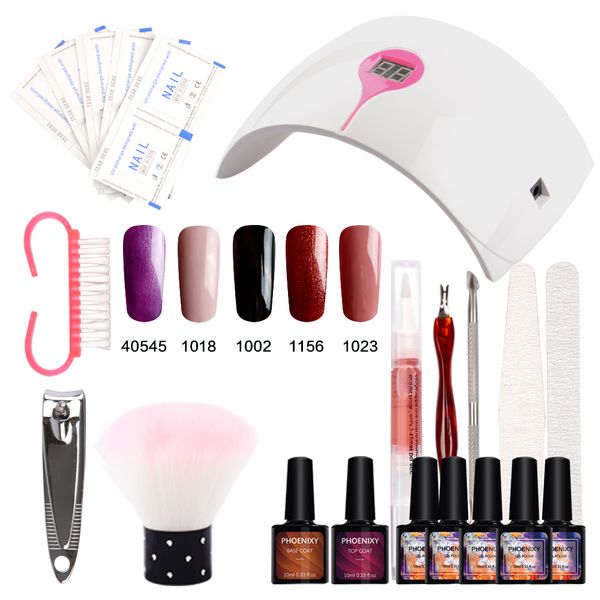 nail gel soak-off gel polish & base coat nails polish kit 36w 9c lamp 5 colors art tools kits sets manicure
nail gel soak-off gel polish & base coat nails polish kit 36w 9c lamp 5 colors art tools kits sets manicure