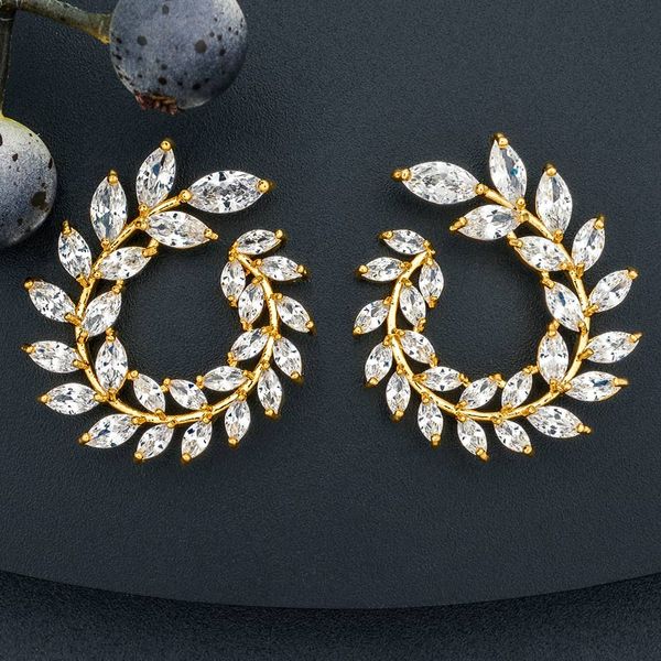 modemangel luxury curved wheat feather leaf cubic zirconia women engagement earrings studs jewelry party gift, Silver
modemangel luxury curved wheat feather leaf cubic zirconia women engagement earrings studs jewelry party gift, Silver