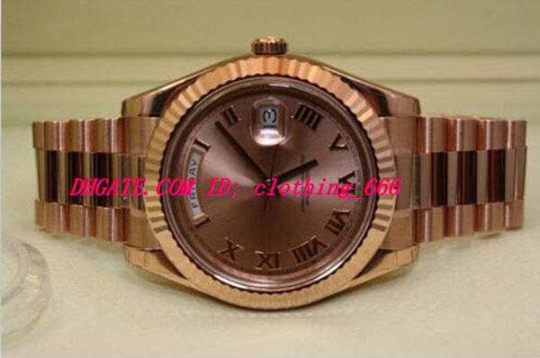 luxury watches stainless steel bracelet new 41mm 18k rose gold watch with rose gold dial mechanical man watch wristwatch, Slivery;brown
luxury watches stainless steel bracelet new 41mm 18k rose gold watch with rose gold dial mechanical man watch wristwatch, Slivery;brown