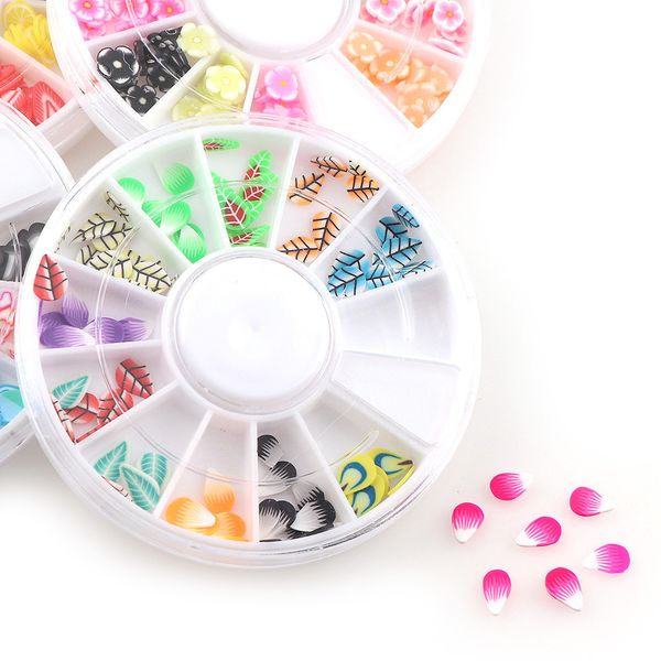 12 grids / set soft pottery fruit cake flower animal nail art decorations beautiful diy handmade soft pottery accessories dk956, Silver;gold
12 grids / set soft pottery fruit cake flower animal nail art decorations beautiful diy handmade soft pottery accessories dk956, Silver;gold