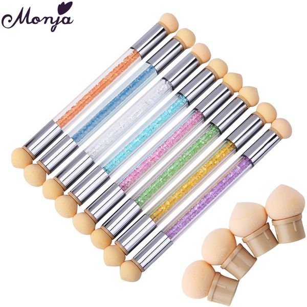 nail art brush Monja Dual End Rhinestone Nail Art Gel Polish Gradient Brush+6 Sponge Head Transfer Stamping Blooming Painting Drawing Pen
nail art brush Monja Dual End Rhinestone Nail Art Gel Polish Gradient Brush+6 Sponge Head Transfer Stamping Blooming Painting Drawing Pen