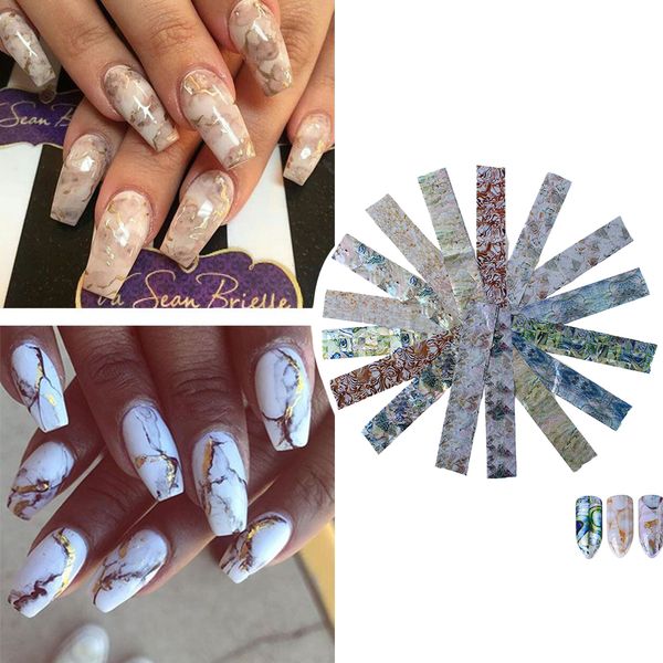 16pcs/set new designs gradient marble nail art sticker fashion full cover image decals nail transfer water foils beauty tool, Black
16pcs/set new designs gradient marble nail art sticker fashion full cover image decals nail transfer water foils beauty tool, Black