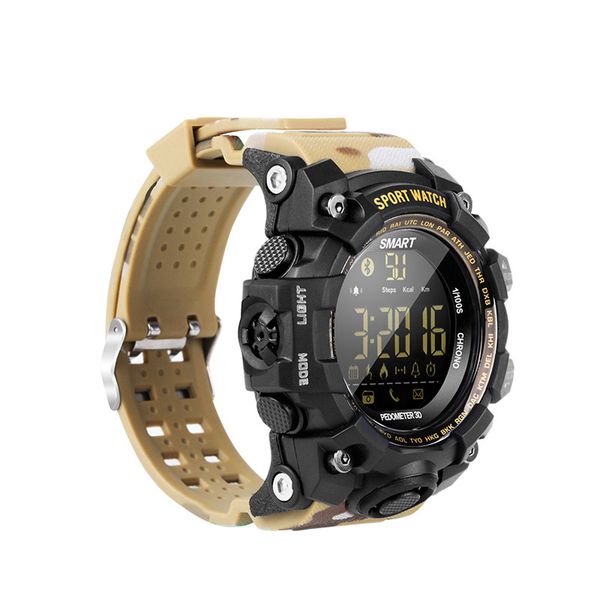 EX16S smart watch camouflage watch Watch Bluetooth IP67 waterproof Remote Camera Fitness Tracker Wearable Running wristwatch 2018 good
EX16S smart watch camouflage watch Watch Bluetooth IP67 waterproof Remote Camera Fitness Tracker Wearable Running wristwatch 2018 good