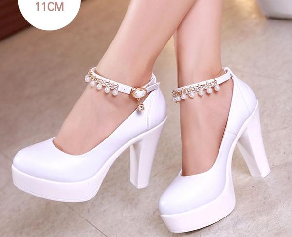 send 2018 new style waterproof platform high heel single shoes coarse heel female shoes, Black
send 2018 new style waterproof platform high heel single shoes coarse heel female shoes, Black