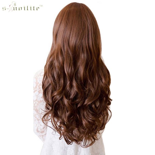 snoilite 17/24/28/30" long curly synthetic clip in hair extensions half full head hairpiece one piece black brown blond colors
snoilite 17/24/28/30" long curly synthetic clip in hair extensions half full head hairpiece one piece black brown blond colors