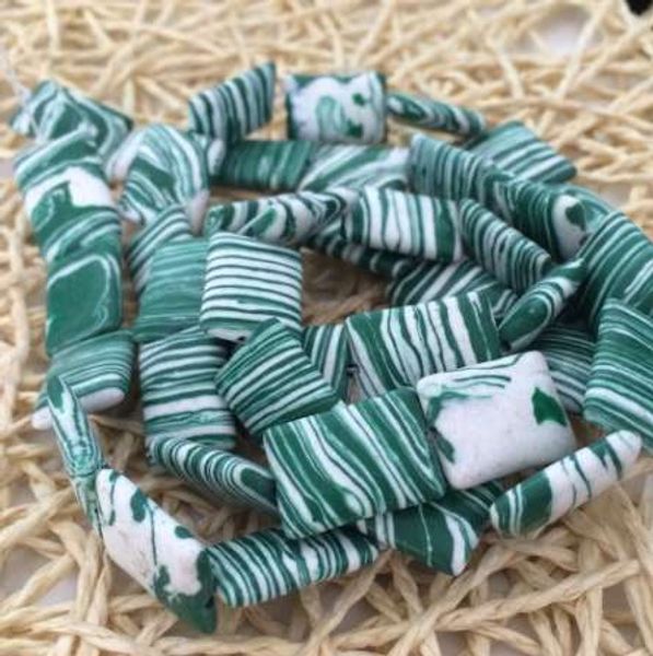 13*18mm rectangle shape green white stripes calaite turquoises beads stone loose beads women elegant jewelry making 15inch b341, Black
13*18mm rectangle shape green white stripes calaite turquoises beads stone loose beads women elegant jewelry making 15inch b341, Black