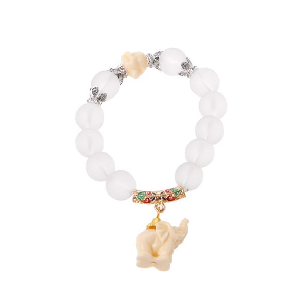 clear crystal milky crystal quartz healing power bead boho elephant matte clear bracelet women, Black
clear crystal milky crystal quartz healing power bead boho elephant matte clear bracelet women, Black