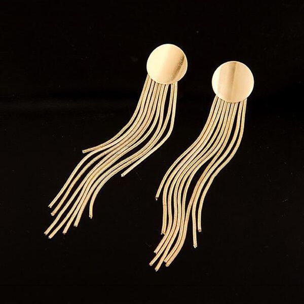 9 cm women metal long golden& silvery plated tassel drop dangle earrings orecchini lunghi elegant jewelry, Silver
9 cm women metal long golden& silvery plated tassel drop dangle earrings orecchini lunghi elegant jewelry, Silver