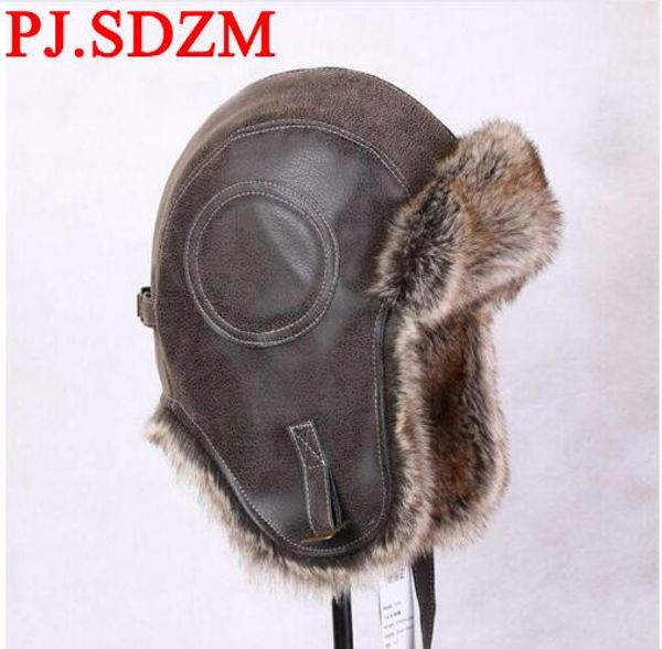 pj.sdzm winter new arrival male and female hat thermal wool hat pilot bomber hats adjustable fur caps, Blue;gray
pj.sdzm winter new arrival male and female hat thermal wool hat pilot bomber hats adjustable fur caps, Blue;gray
