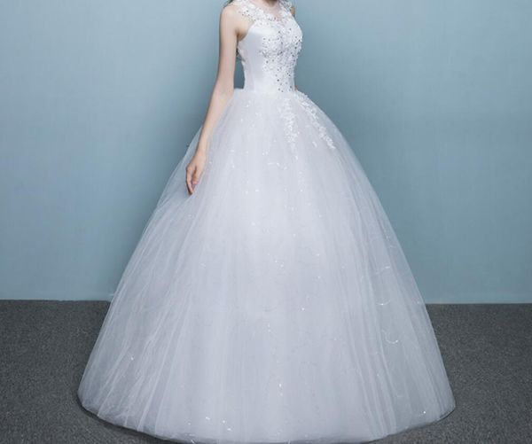 elegant floor length wedding dresses princess plus size bridal gowns discount wed dresses women vestido de noiva, White
elegant floor length wedding dresses princess plus size bridal gowns discount wed dresses women vestido de noiva, White
