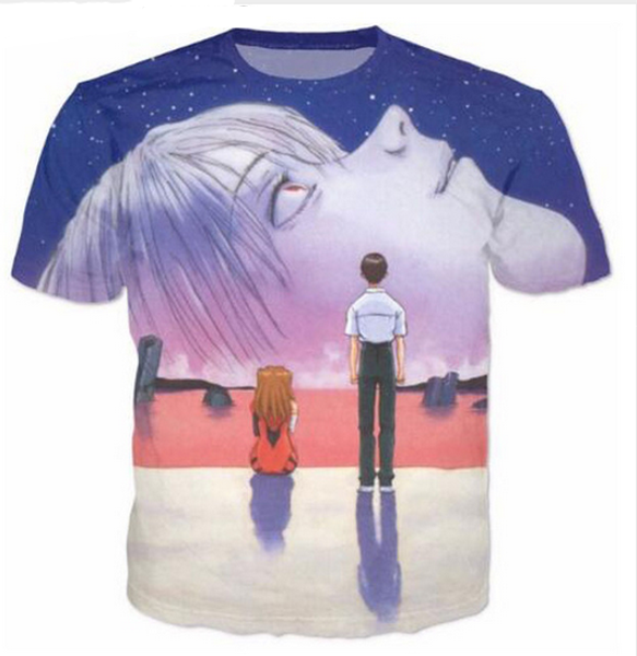 fashion mens/womans end of evangelion summer style funny 3d print casual t-shirt plus size zgx032, White;black
fashion mens/womans end of evangelion summer style funny 3d print casual t-shirt plus size zgx032, White;black